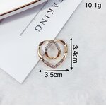 Belt Buckle Factory - OEM Heart Shape Alloy Rhinestone Craft