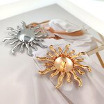 Shank Button Factory - OEM Gold Silver Sun Flower Alloy Button