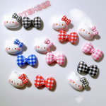 Resin Accessories Factory - OEM DIY Checker Cat Bow Tie