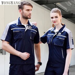 Work Uniform Factory - OEM Women Men Short Sleeve Set