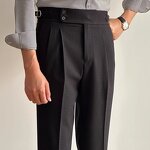 Naples Trousers Factory - OEM Italian Style High Waist Side