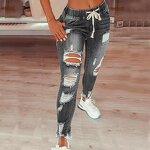 Ripped Jeans Factory - OEM Fashion Vintage Elastic Waist