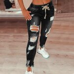 Ripped Jeans Factory - OEM Fashion Vintage Elastic Waist