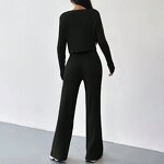 Knitted Set Factory - OEM Women Spring Autumn Solid Color