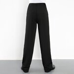 Latin Dance Pants Factory - OEM Professional Men Black Satin