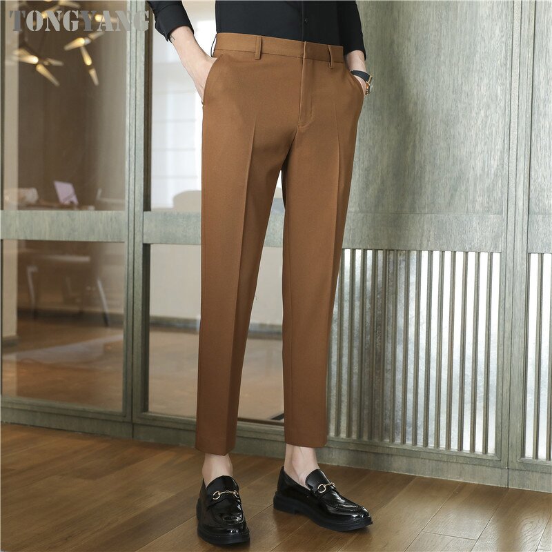Suit Pants Factory - OEM Men's Formal Stretch Slim Solid