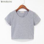 Printed T-shirt Factory - OEM Summer Korean High Waist Tight