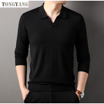 Men's Sweater Factory - OEM Solid Color Lapel Knitted Blended