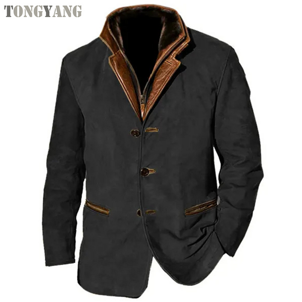 Men's Coat Factory - OEM Retro Lapel Autumn Winter Casual