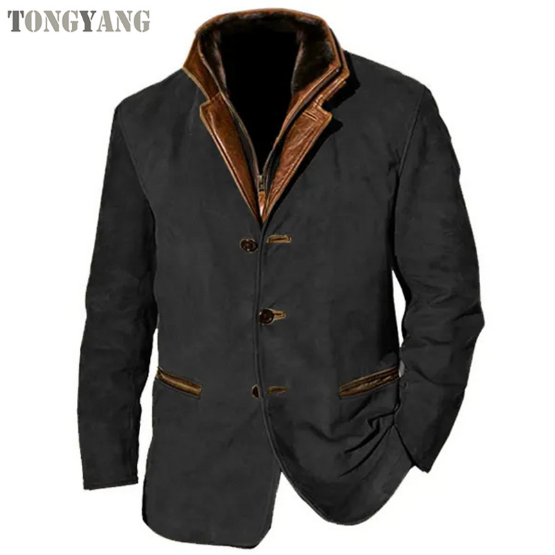 Men's Coat Factory - OEM Retro Lapel Autumn Winter Casual