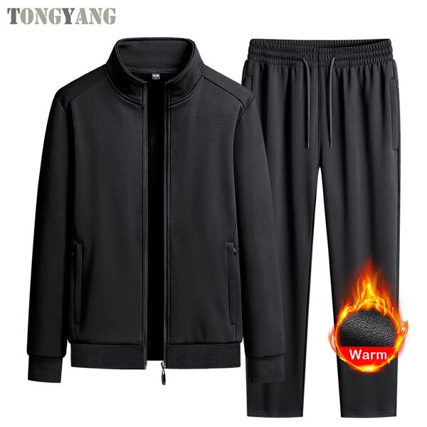 Tracksuit Factory - OEM Men's Warm Two Pieces Stand Collar