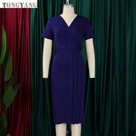 Pencil Skirt Factory - OEM Women's Summer V-Neck Waist Solid