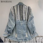 Denim Jacket Factory - OEM Women's Fashion with Holes