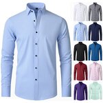 Dress Shirt Factory - OEM Men Long Sleeved Elastic Non Iron