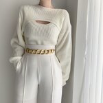 Knitted Sweater Factory - OEM Autumn Winter Women Sexy Hollow
