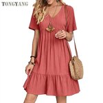 Mini Dress Factory - OEM Women Summer Short Sleeve Party