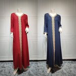 Abaya Set Factory - OEM Flower Embroidery Two Pieces Vest