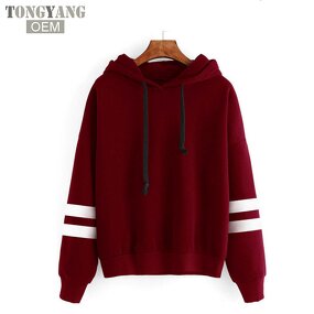Women Hoodie Factory - OEM Hot Sale Long Sleeve Striped