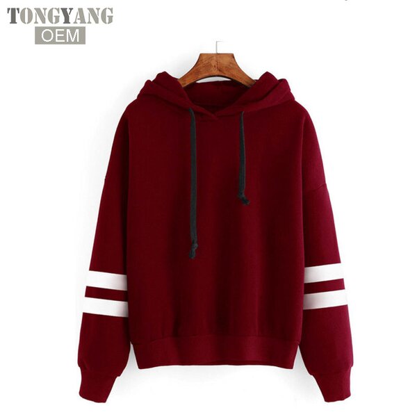 Women Hoodie Factory - OEM Hot Sale Long Sleeve Striped