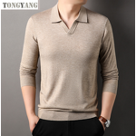 Men's Sweater Factory - OEM Solid Color Lapel Knitted Blended