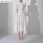 Retro Dress Factory - OEM 2024 Autumn Lapel Lantern Sleeve