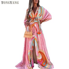 Sundress Factory - OEM Summer Plus Size V Neck Loose Split