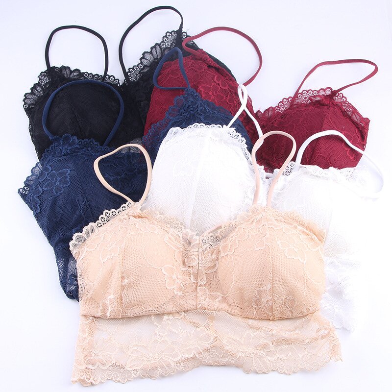 Crop Top Factory - OEM Women Lace Wireless Bra Camisole