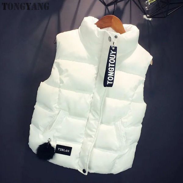 Fur Vest Factory - OEM 2025 New Cotton-padded Women's Slim