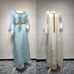 Abaya Factory - OEM Floral Print Rhinestone Tape Trim