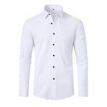 Dress Shirt Factory - OEM Men Long Sleeved Elastic Non Iron