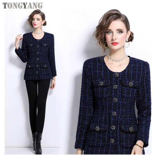 Tweed Coat Factory - OEM Autumn New High-end Single-breasted