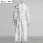 Retro Dress Factory - OEM 2024 Autumn Lapel Lantern Sleeve