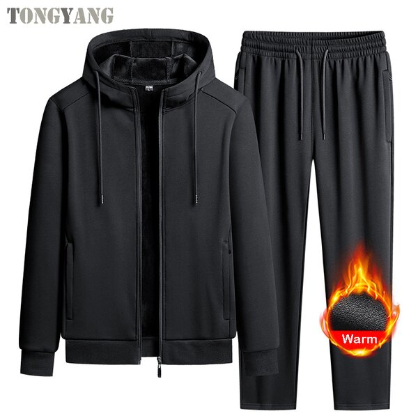 Fleece Set Factory - OEM Autumn Winter Men's Jacket Plus