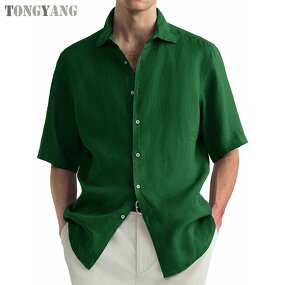Casual Shirt Factory - OEM Men's V-neck Loose Pure Cotton