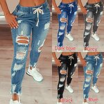 Ripped Jeans Factory - OEM Fashion Vintage Elastic Waist