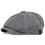Flat Cap Factory - OEM Wholesale Men Herringbone Cabbie