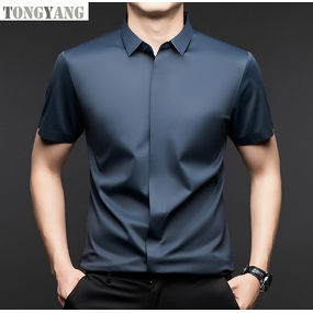 Men's Shirt Factory - OEM Business Short-sleeved Fitted Multi