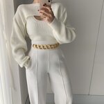 Knitted Sweater Factory - OEM Autumn Winter Women Sexy Hollow