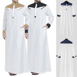 Muslim Abaya Factory - OEM Men Embroidery Open Cardigan