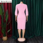 Pencil Dress Factory - OEM Three Quarter Ruched Wrapped Hip