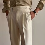 Naples Trousers Factory - OEM Italian Style High Waist Side