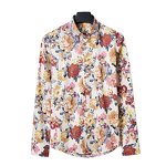 Printed Shirt Factory - OEM Men's Long Sleeve Floral Cotton