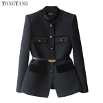 Stand Collar Coat Factory - OEM 2025 Autumn Waist Slim Coat