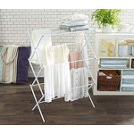 Metal Drying Rack Factory - OEM Adjustable 3-Tier Folding Portable