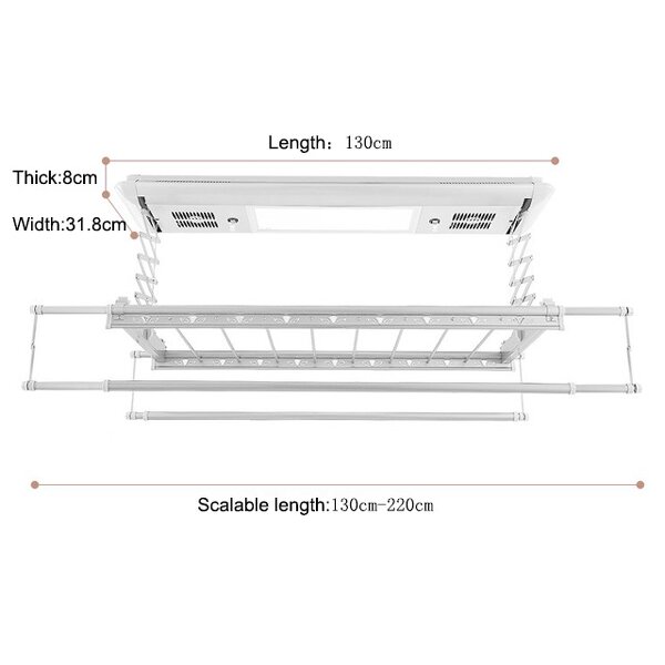 Electric Clothes Drying Rack Factory - OEM Foldable with UV Light
