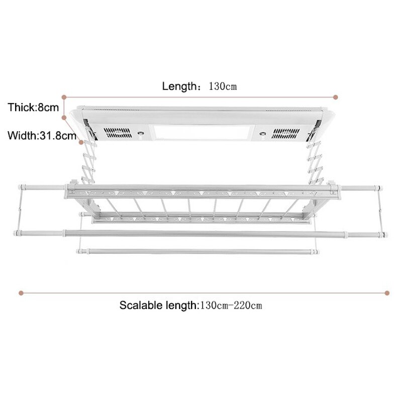 Electric Clothes Drying Rack Factory - OEM Foldable with UV Light