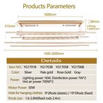 Electric Clothes Drying Rack Factory - OEM Ceiling Mounted UV Light