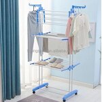 Iron Drying Rack Factory - OEM Four-Tier Foldable Standing