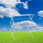 Metal Drying Rack Factory - OEM Adjustable 3-Tier Folding Portable