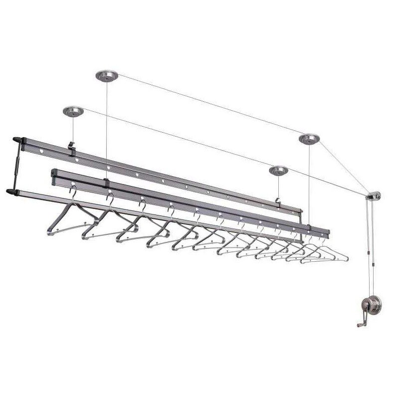 Manual Laundry Rack Factory - OEM All-in-One Lift System Aluminum